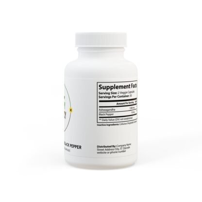 UNIFY LEGACY Ashwagandha with Black Pepper Vegan Stress and Energy Support Supplement (60 capsules) - Image 3